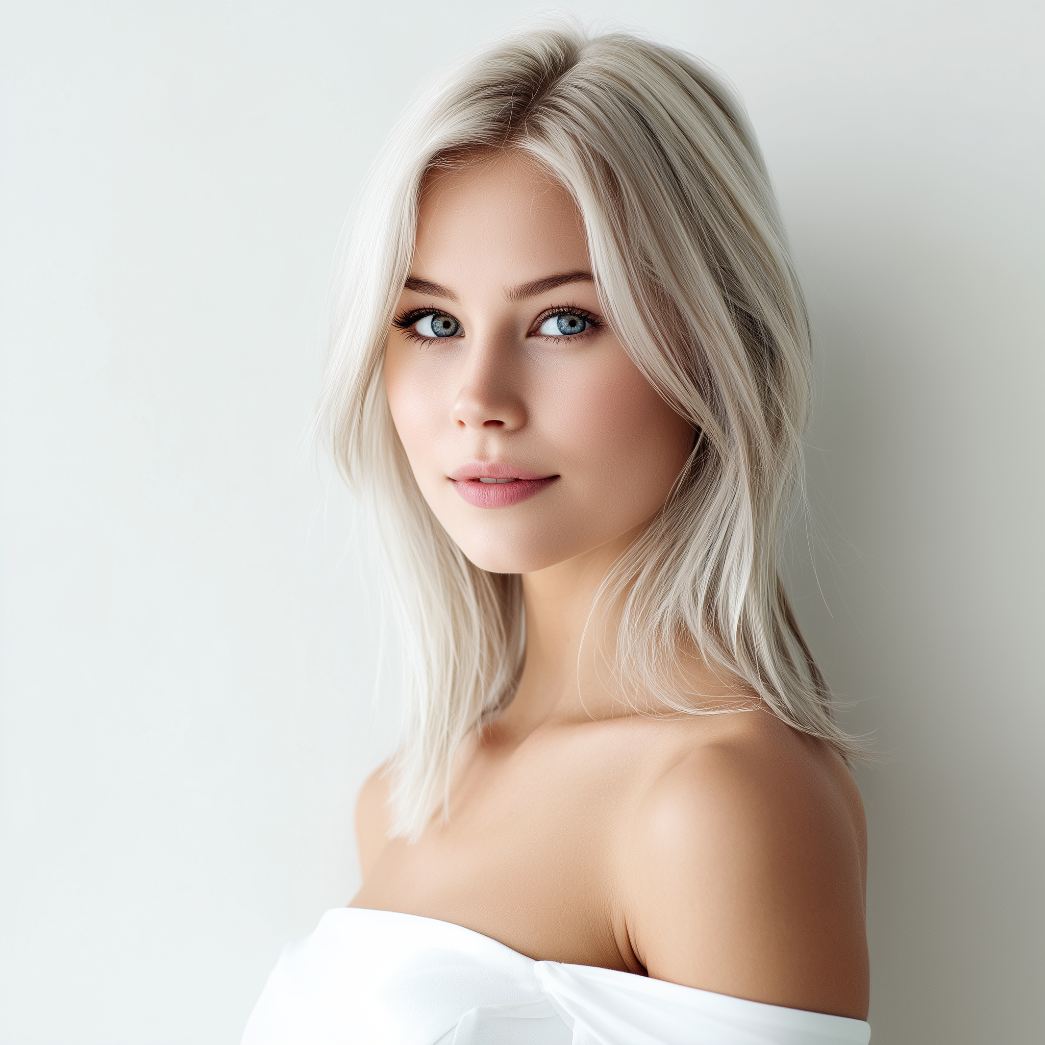Platinum Blonde Beachy Wave Hairstyle